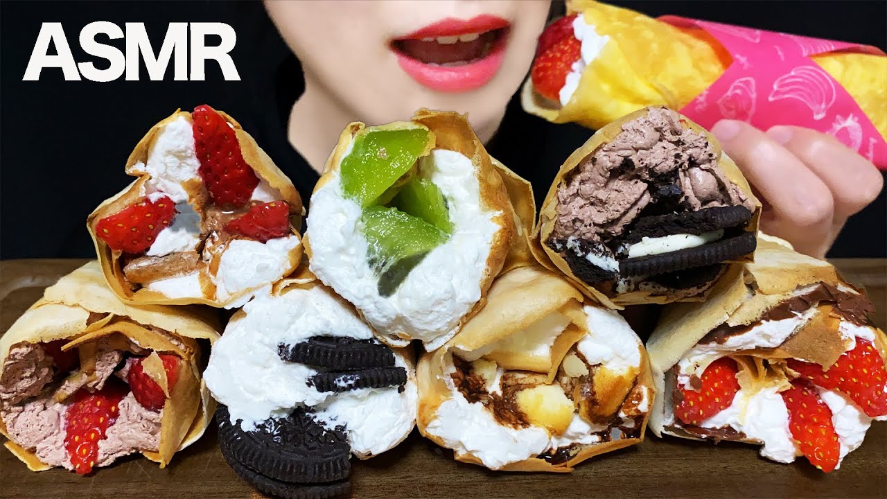 クレープケーキを作って食べまくる女 スイーツ大食い ケーキ爆食 デザート