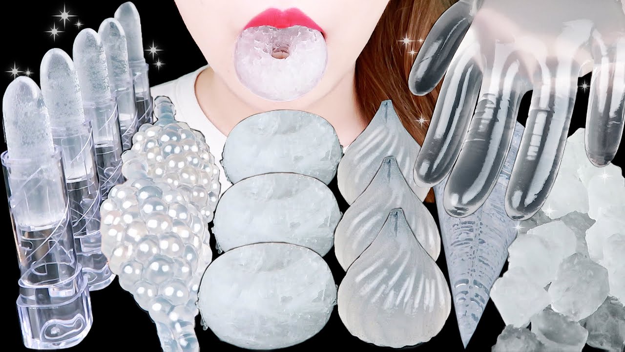 CLEAR FOOD *FINGER JELLY, EDIBLE LIPSTICK, FRUIT JELLY, ICE 투명한 음식 먹방